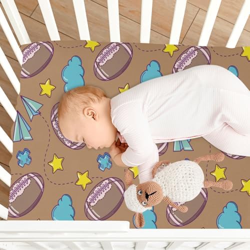 KICPOAY Brown Crib Sheets for Baby Toddler