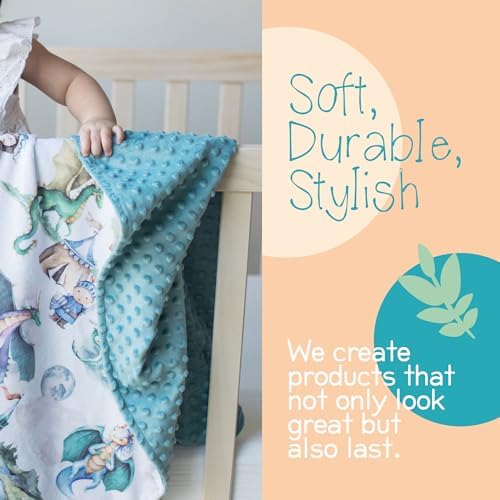 Premium Soft Plush Minky Dot Baby Blanket for Newborn 30x40