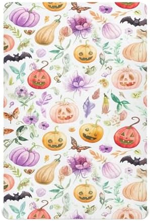 Qilmy Halloween Fitted Crib Sheet Soft and Breathable for Babies