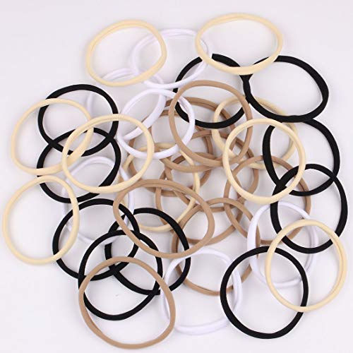 XIMA 40 Pack Black DIY Nylon Headbands for Baby Newborn