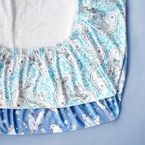 Dormlony Stretchy Fitted Crib Sheet 4 Pack with Bird Pattern