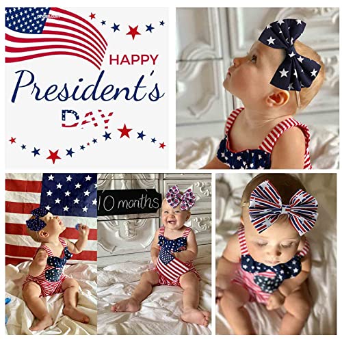 4th of July Flag Baby Headbands Set of 3
