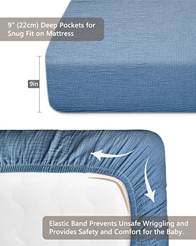Meowcards Crib Sheets 28x52 Muslin Cotton