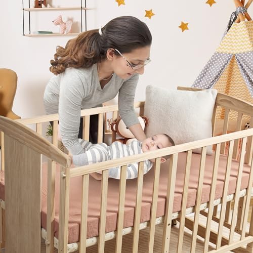 FHMJYH Muslin Crib Sheets 2 Pack 28x52 Inch 1