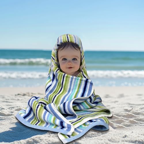 Original Kids Hooded Baby Towel - Blue Multi 24x30