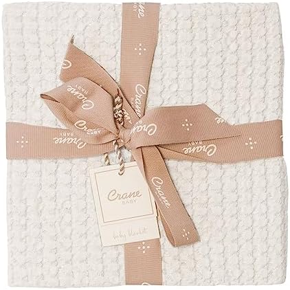 Crane Baby Birch Waffle Knit Blanket 36 x 36