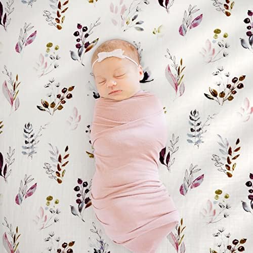 GRSSDER 100 Cotton Muslin Crib Sheet 52x28 1