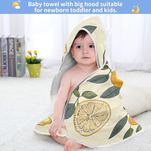 PaChyLuu Fresh Lemon Baby Hooded Towel 30x30 Inch