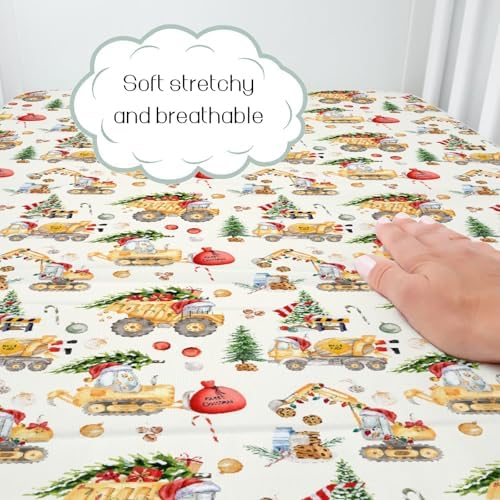 Christmas Crib Sheet with Xmas Tree Design 52x28