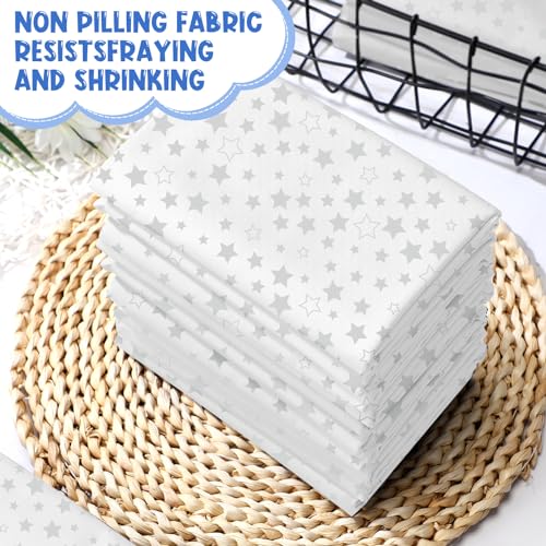 Peryiter 6 Pcs Crib Sheets with Star Pattern and Elastic Loops