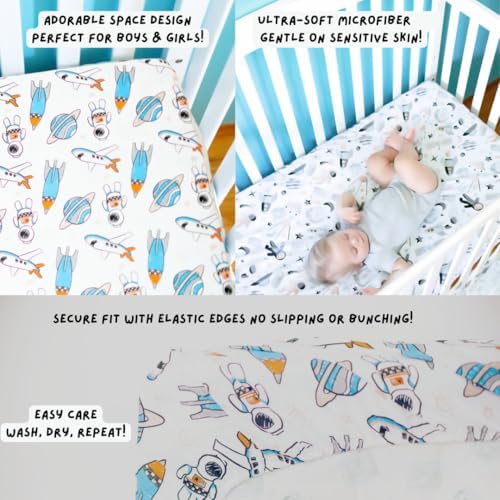 Camphor Bridge Toddler Crib Sheets Space Theme