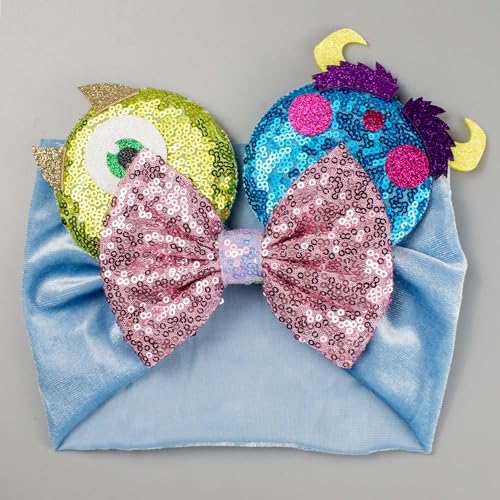 JIAHANG Baby Girl Monster Mouse Ears Turban Headband