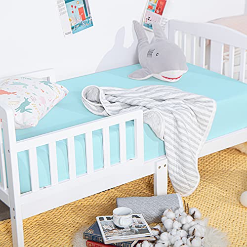 NTBAY 100 Brushed Microfiber Fitted Crib Sheet