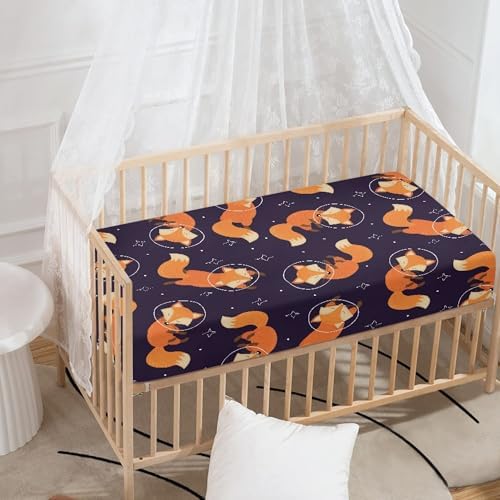 Winpema Red Fox Crib Sheet 28x52x8