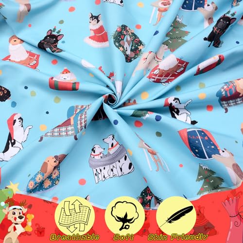 Soft Christmas Dogs Crib Sheet 52x28 Inches Microfiber