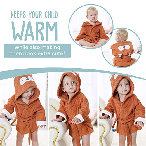 BlueMello Baby Shark Swaddle Blanket Fox Bathrobe Bundle