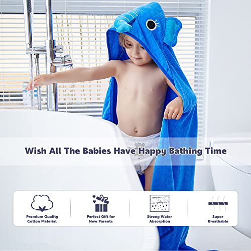 MICHLEY Baby Animal Hooded Towel Soft Cotton 3543x3543 inch