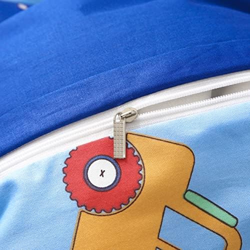 J-pinno Cars Duvet Cover Pillowcase Set for Kids