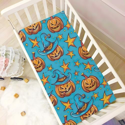 Qilmy Pumpkin Fitted Crib Sheet for Baby
