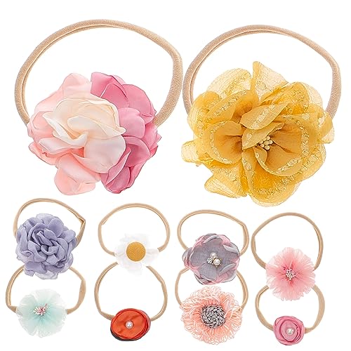 10pcs Assorted Flower Headband for Baby Shower Party