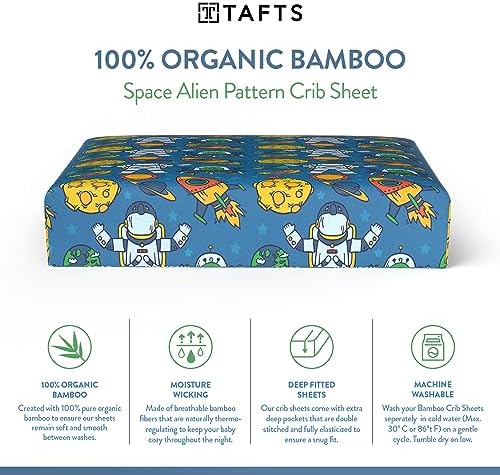 TAFTS 100 Bamboo Viscose Crib Sheets