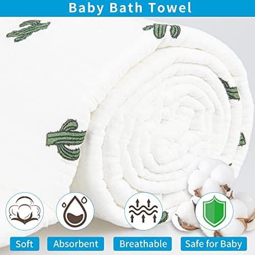 Remass Organic Cotton Hooded Towel for Baby Kids
