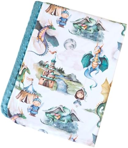 Premium Soft Plush Minky Dot Baby Blanket for Newborn 30x40