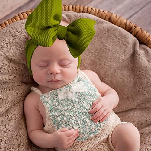 8PCS Baby Girls Bow Headbands Set Soft Elastic Hair Accessories