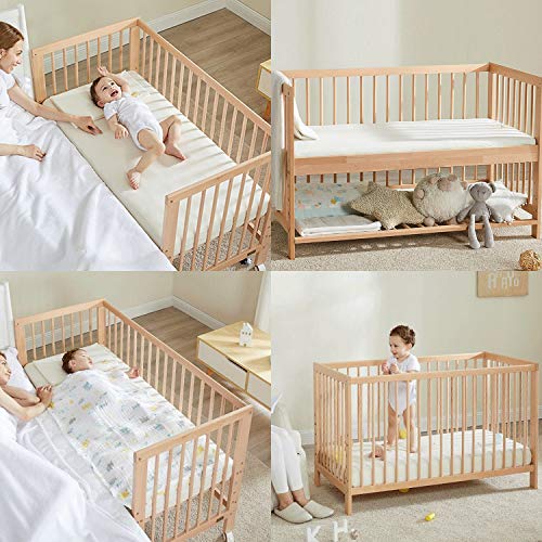 NTBAY 100 Brushed Microfiber Fitted Crib Sheet