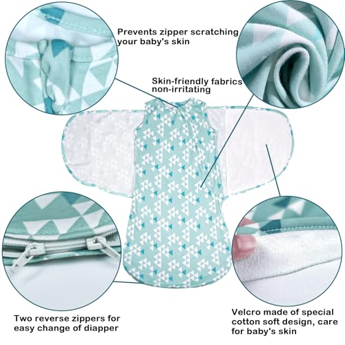 AugTwig 3-Way Adjustable Sleep Sack Swaddle 3-6 Months