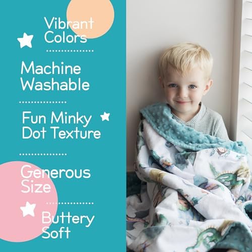 Premium Soft Plush Minky Dot Baby Blanket for Newborn 30x40