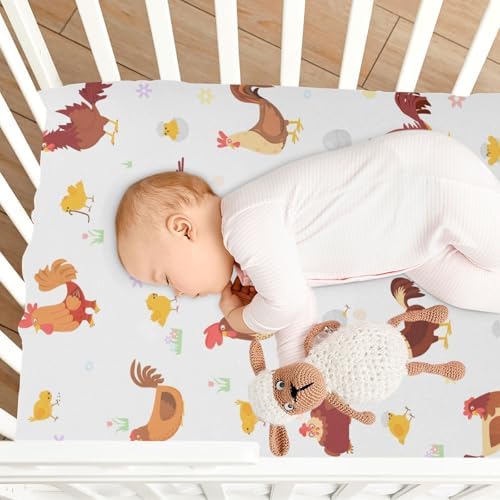 KICPOAY Crib Sheets Stretchy Playard Sheets for Baby Toddler 52x28in