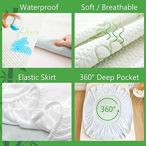 GOONIK Waterproof Crib Mattress Protector with Deep Pocket