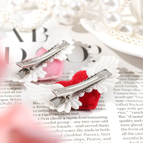 Valentines Velvet Bow Hair Clips for Baby Girls
