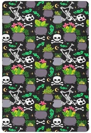 Qilmy Halloween Fitted Crib Sheet for Baby Soft Breathable