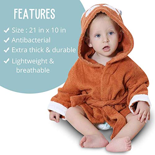 BlueMello Baby Shark Swaddle Blanket Fox Bathrobe Bundle