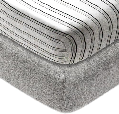 HonestBaby Organic Cotton Crib Sheet Set - Play WhitePink One Size