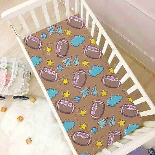 KICPOAY Brown Crib Sheets for Baby Toddler