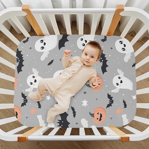 Qilmy Halloween Crib Sheet for Girls and Boys