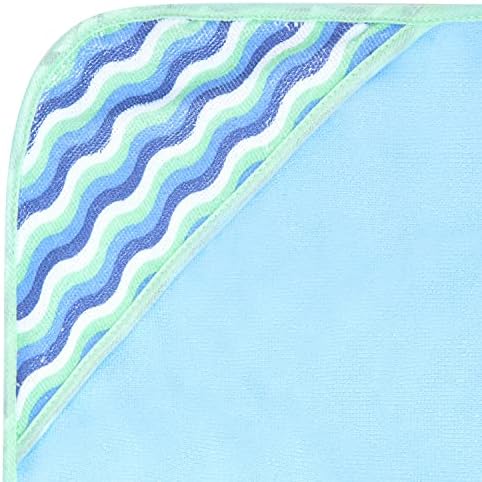 Buttons Stitches 3-Pack Blue Whale Hooded Baby Towels