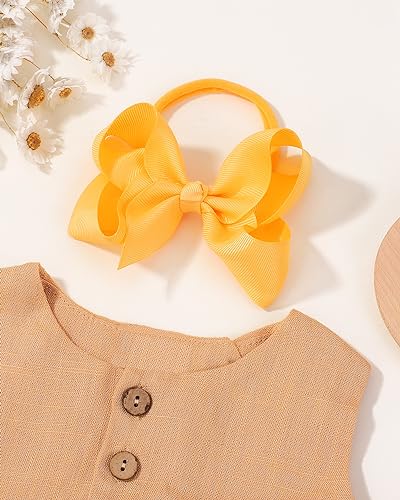 Jollybows 40pcs 4 Inches Baby Girls Headbands with 40pcs 2 Inches Hair Bows