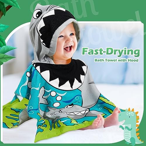Chumia 3 Pack Hooded Beach Towels for Kids 1