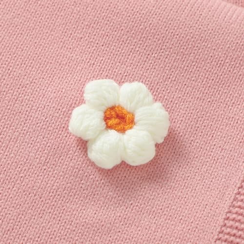 DovFanny Soft Cotton Baby Swaddle Blanket with Handmade Flowers