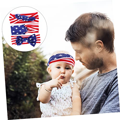 RORPOIR Newborn Photo Headband with American Flag Design