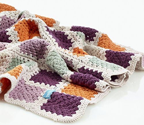 Pebble Handmade Purple Granny Square Baby Blanket