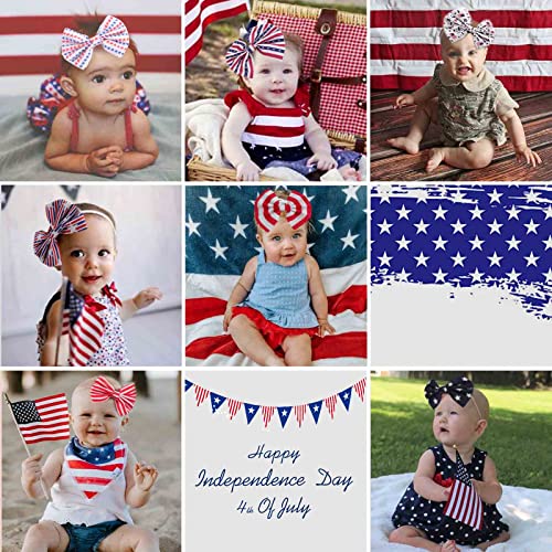 4th of July Flag Baby Headbands Set of 3