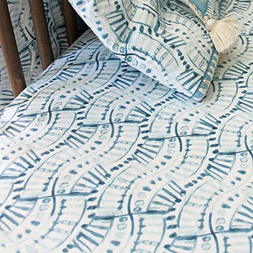 Crane Baby Indigo Blue Crib Mattress Sheet