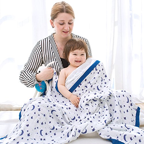 Little Jump Starry Sky Muslin Stroller Blanket