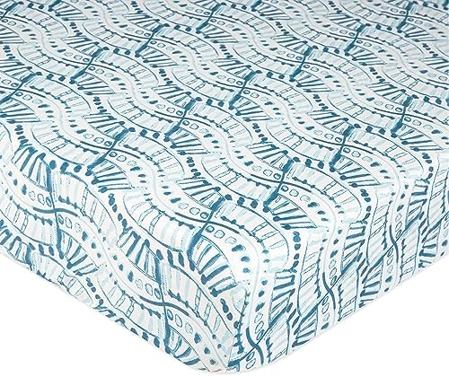 Crane Baby Indigo Blue Crib Mattress Sheet