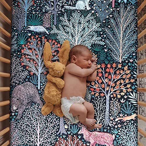 Culclendy Soft Fitted Crib Sheet - Jungle Animals